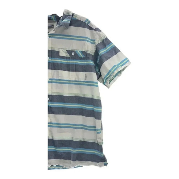 Columbia Men's Button Down Stripped Short Sleeve- XL - Picture 4 of 6